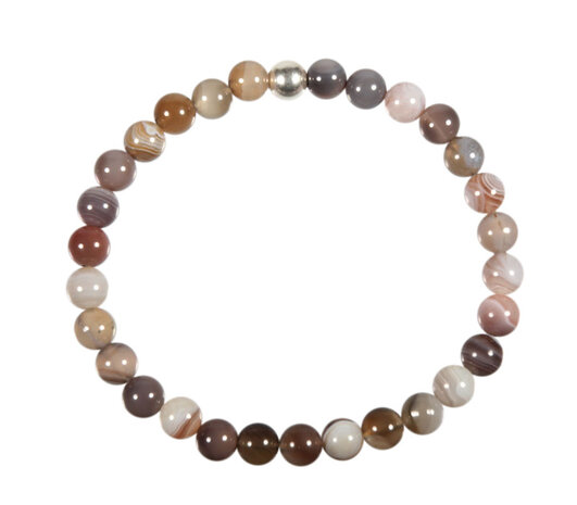 Agaat (Botswana) armband 18 cm | 6 mm kralen