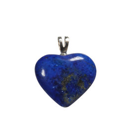 Zilveren hanger lapis lazuli hart A-kwaliteit 2 - 2,5 cm