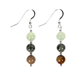 Zilveren oorbellen ADHD & hyperactiviteit 8 mm kralen