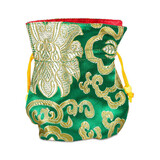 Buideltje brokaat groen Buideltje brokaat groen