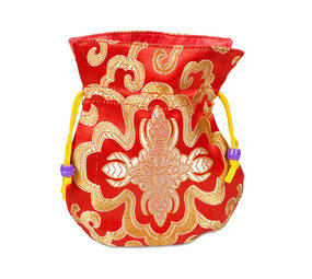 Buideltje brokaat rood Buideltje brokaat rood