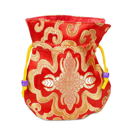 Buideltje brokaat rood