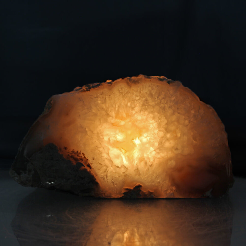 Agaat theelichthouder gepolijst Agaat theelichthouder gepolijst