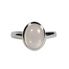 Zilveren ring rozenkwarts maat 17 | ovaal 10 x 8 mm Zilveren ring rozenkwarts maat 17 | ovaal 10 x 8 mm