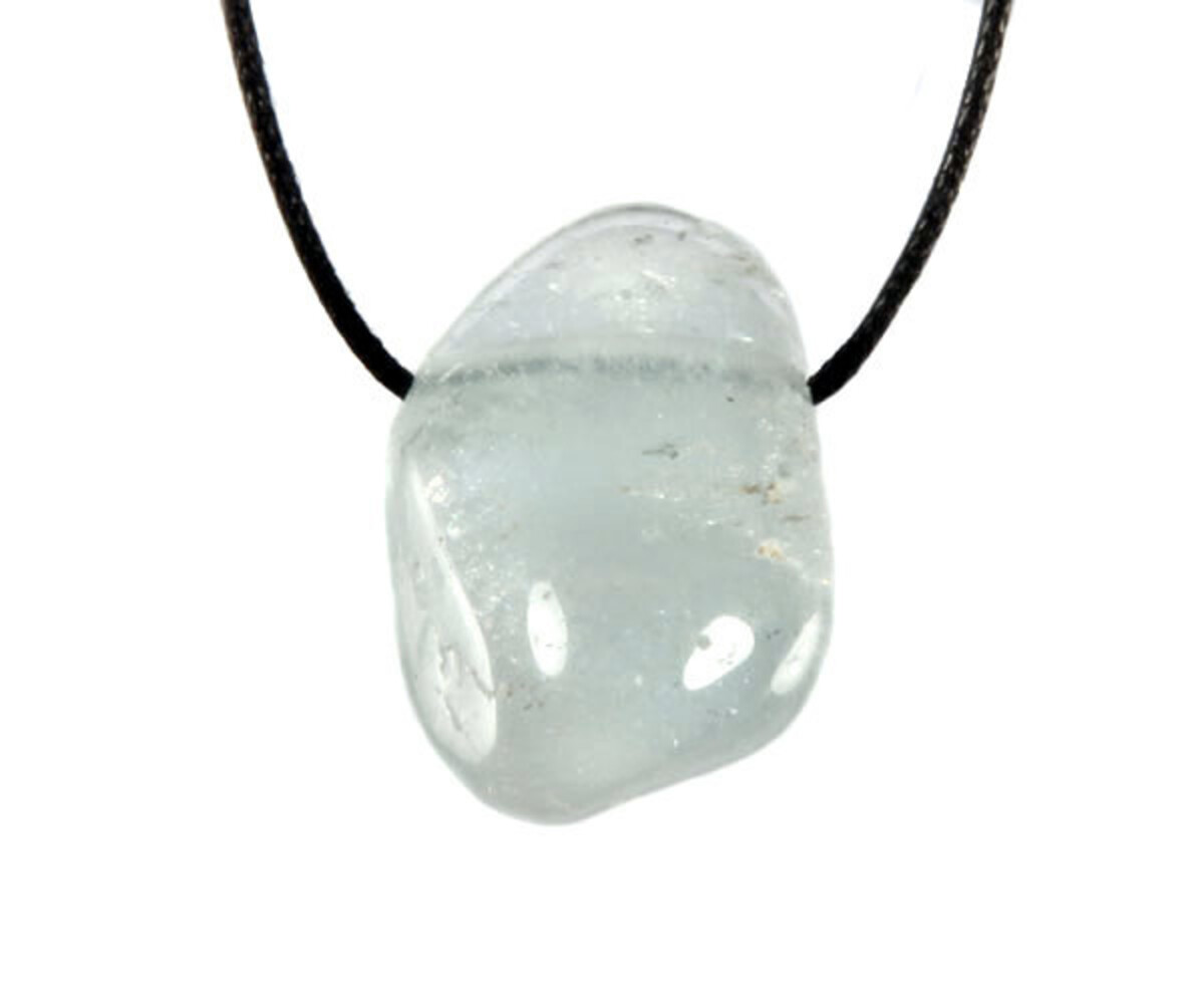 Topaas (blauw) hanger doorboord klein