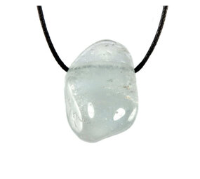 Topaas (blauw) hanger doorboord klein