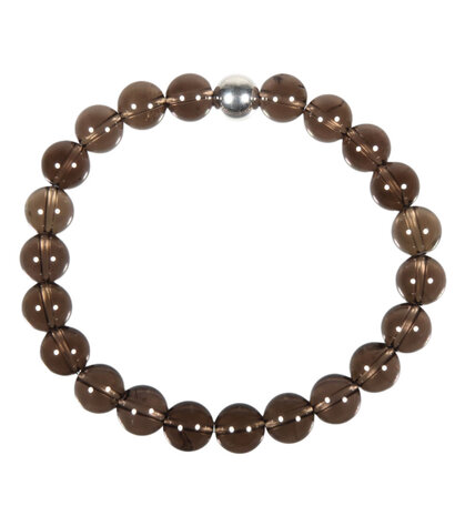 Rookkwarts armband 18 cm | 8 mm kralen