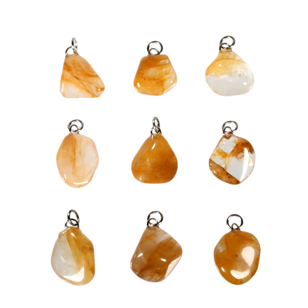 Golden healer (limonietkwarts) hanger getrommeld Golden healer (limonietkwarts) hanger getrommeld