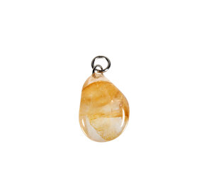 Golden healer (limonietkwarts) hanger getrommeld Golden healer (limonietkwarts) hanger getrommeld