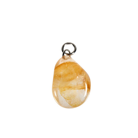 Golden healer (limonietkwarts) hanger getrommeld Golden healer (limonietkwarts) hanger getrommeld