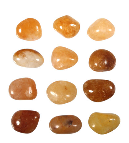 Golden healer steen (limonietkwarts) getrommeld | middel (M)