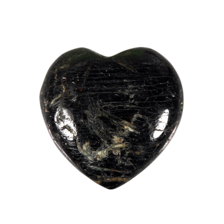 Toermalijn (zwart) edelsteen hart B-kwaliteit 3 cm