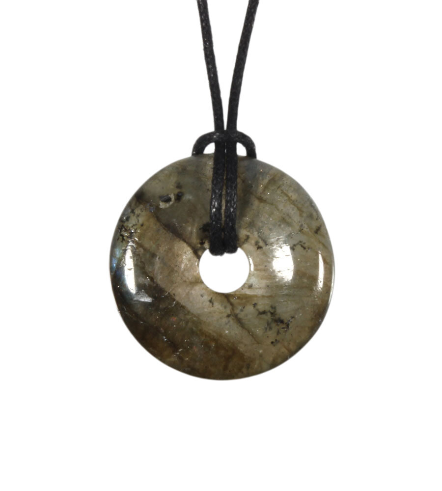 Labradoriet hanger donut 3 cm