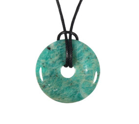 Amazoniet hanger A-kwaliteit donut 3 cm