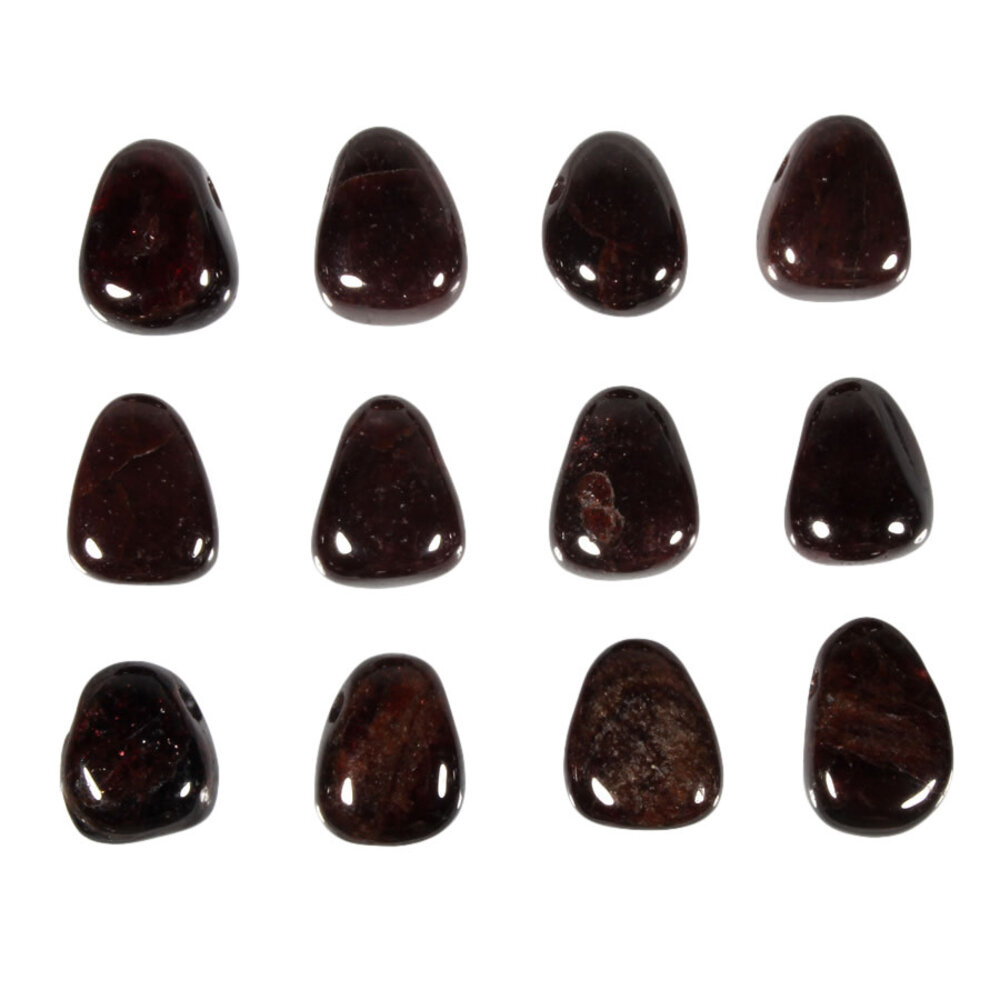 Granaat (donker) hanger doorboord klein