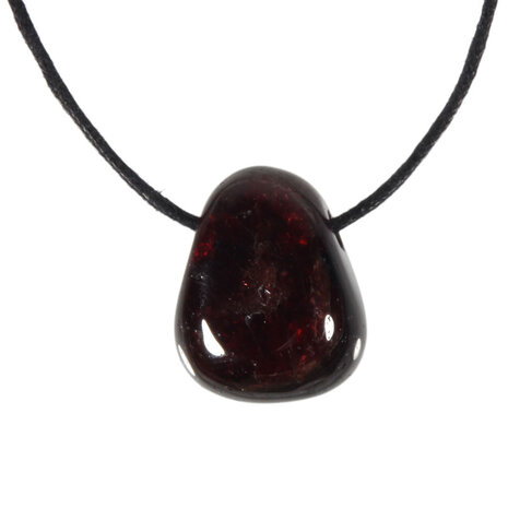 Granaat (donker) hanger doorboord