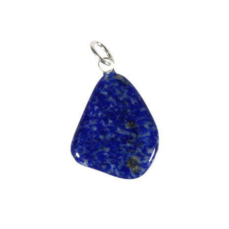 Lapis lazuli hanger met zilveren oogje