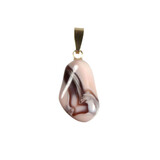 Agaat (Botswana) hanger roze met 14k gouden oogje Agaat (Botswana) hanger roze met 14k gouden oogje