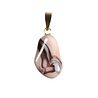 Agaat (Botswana) hanger roze met 14k gouden oogje Agaat (Botswana) hanger roze met 14k gouden oogje