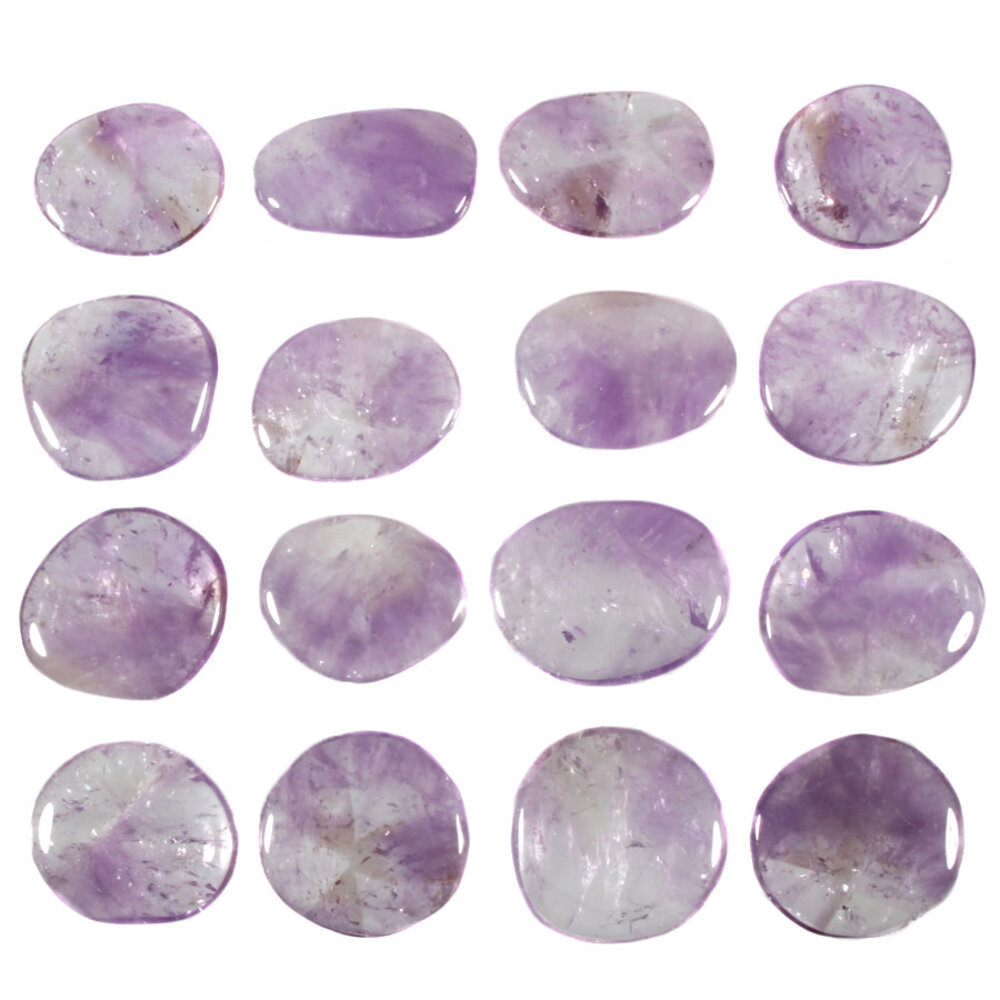 Amethist (licht) steen plat gepolijst Amethist (licht) steen plat gepolijst