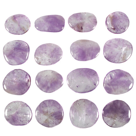 Amethist (licht) steen plat gepolijst Amethist (licht) steen plat gepolijst