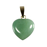 Aventurijn (groen) hanger hart met 14k gouden oogje