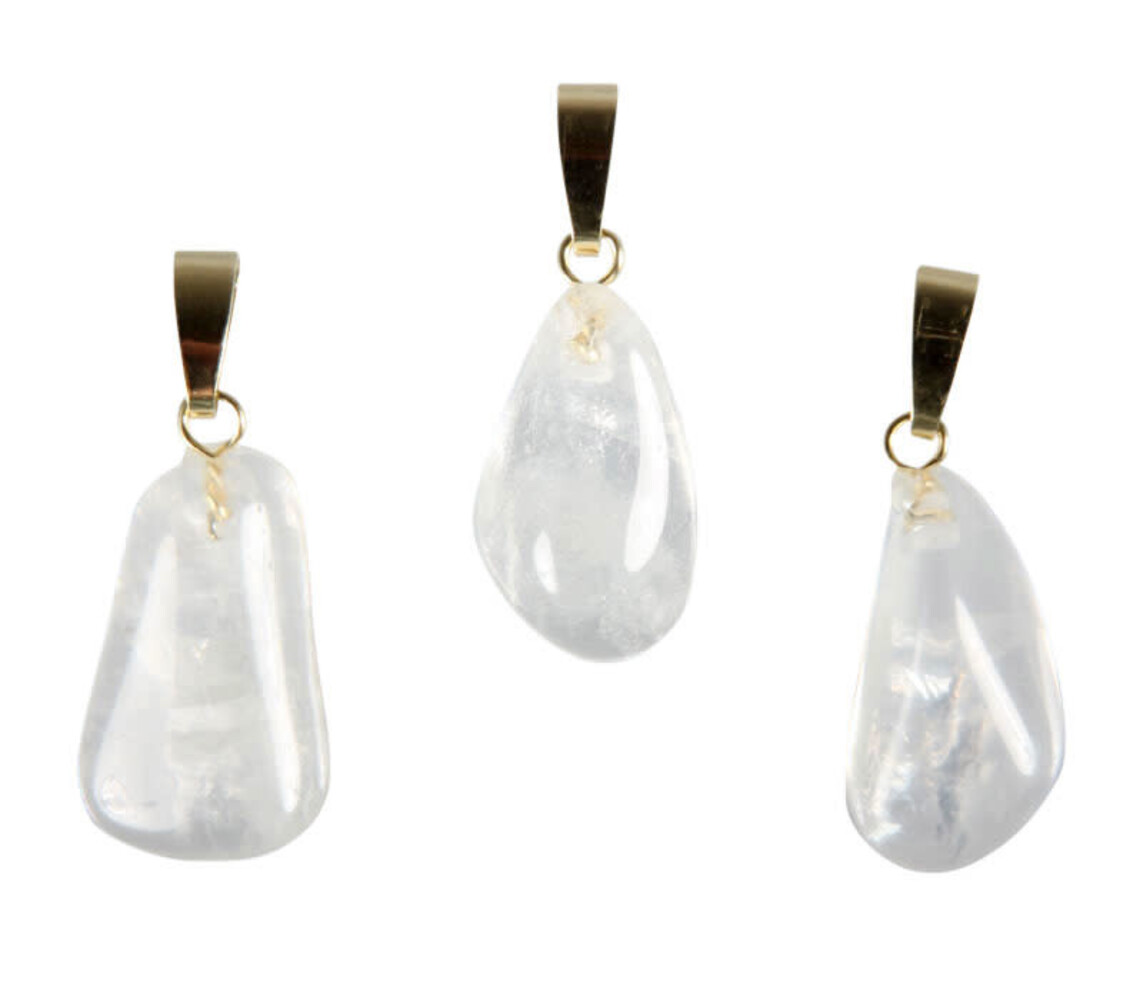 Azeztuliet hanger met 14k gouden oogje