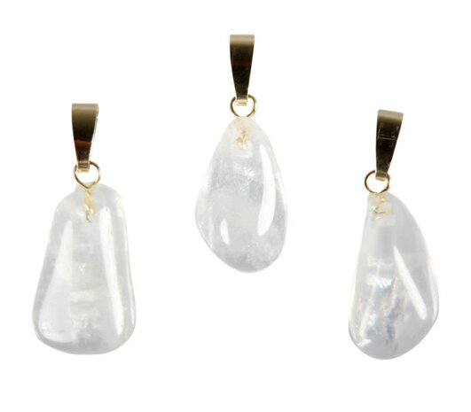 Azeztuliet hanger met 14k gouden oogje