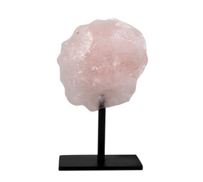 Rozenkwarts ruw op standaard klein Rozenkwarts ruw op standaard klein