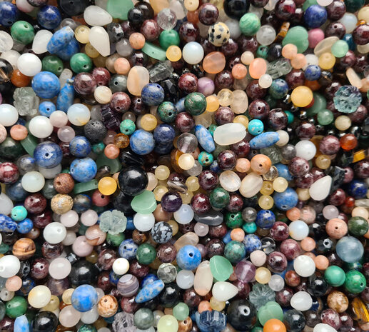 Gemengde edelsteen kralen mix (100 gram)
