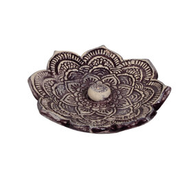 Wierookhouder keramiek aubergine Wierookhouder keramiek aubergine