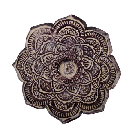 Wierookhouder keramiek aubergine Wierookhouder keramiek aubergine