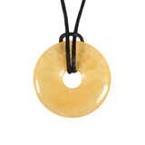 Calciet (oranje) hanger donut 3 cm Calciet (oranje) hanger donut 3 cm