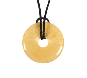 Calciet (oranje) hanger donut 3 cm Calciet (oranje) hanger donut 3 cm