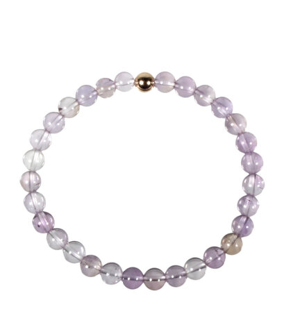 Ametrien armband met 14k gouden kraal | 6 mm Ametrien armband met 14k gouden kraal | 6 mm