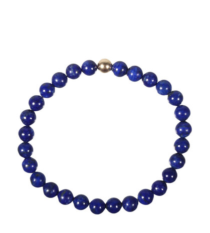 Lapis lazuli A-kwaliteit armband met 14k gouden kraal | 6 mm Lapis lazuli A-kwaliteit armband met 14k gouden kraal | 6 mm