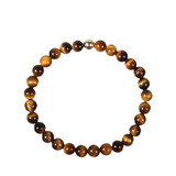 Tijgeroog armband met 14k gouden kraal | 6 mm Tijgeroog armband met 14k gouden kraal | 6 mm