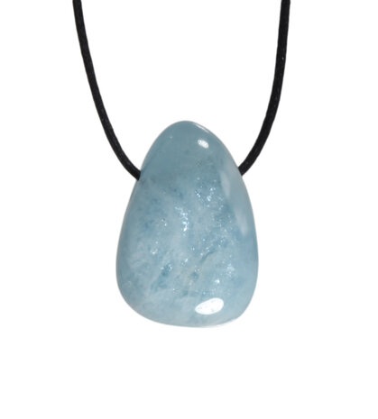 Aquamarijn (blauw) hanger A-kwaliteit doorboord Aquamarijn (blauw) hanger A-kwaliteit doorboord