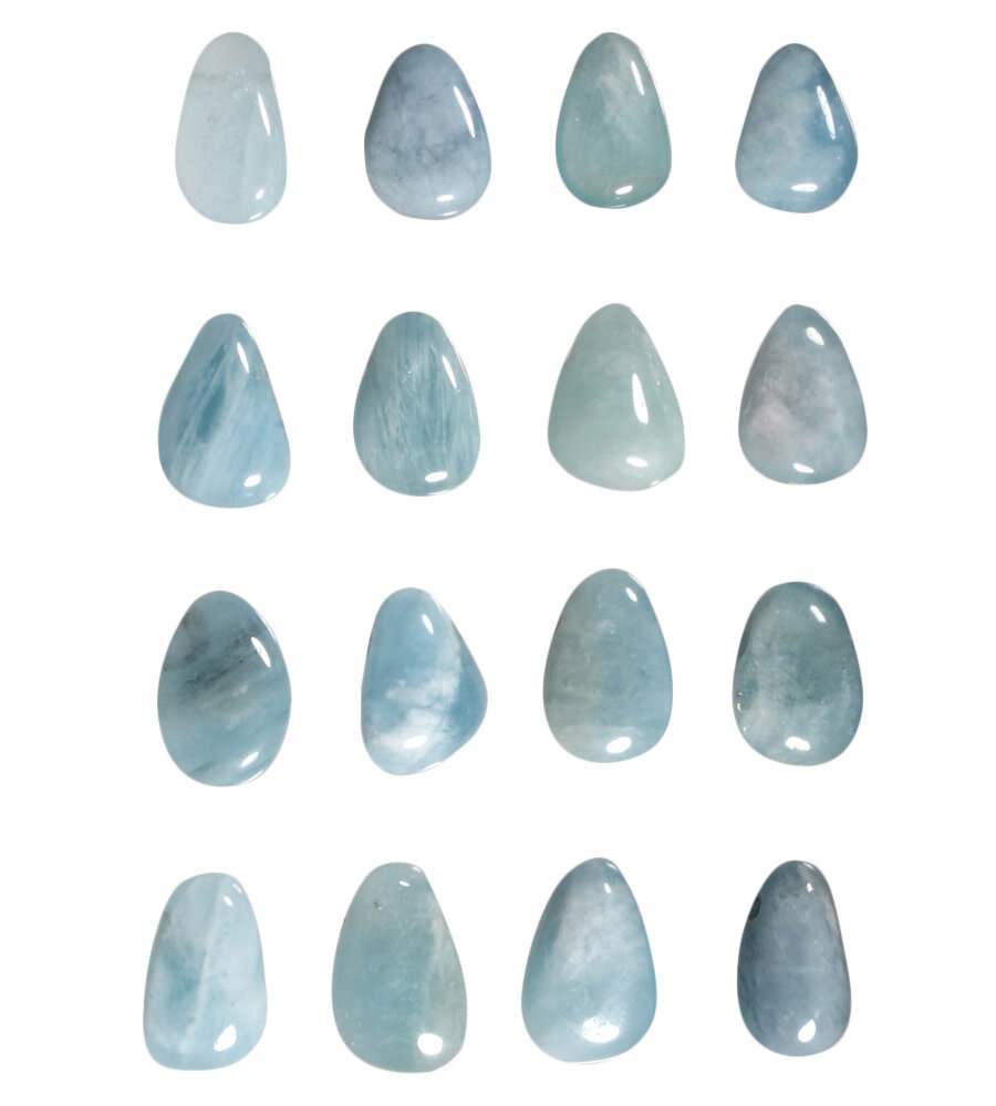 Aquamarijn (blauw) hanger A-kwaliteit doorboord Aquamarijn (blauw) hanger A-kwaliteit doorboord