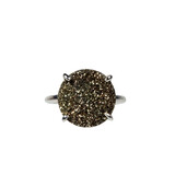 Zilveren ring pyriet maat 17 3/4 | rond 1,4 cm Zilveren ring pyriet maat 17 3/4 | rond 1,4 cm