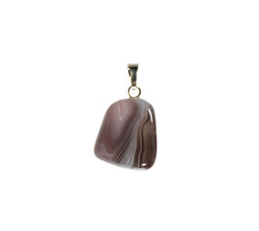 Agaat (Botswana) hanger grijs met 14k gouden oogje Agaat (Botswana) hanger grijs met 14k gouden oogje