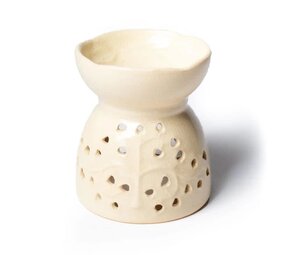 Geurbrander gebroken wit | olie- en waxbrander