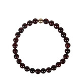 Granaat armband met 14k gouden kraal | 6 mm Granaat armband met 14k gouden kraal | 6 mm