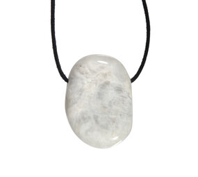 Maansteen (regenboog) hanger doorboord