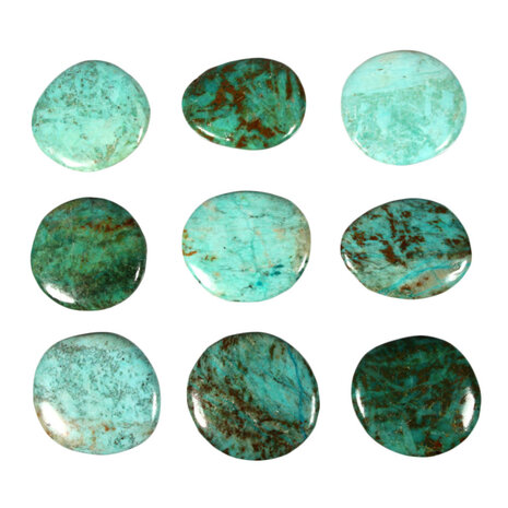 Chrysocolla (turquoise) steen plat gepolijst Chrysocolla (turquoise) steen plat gepolijst