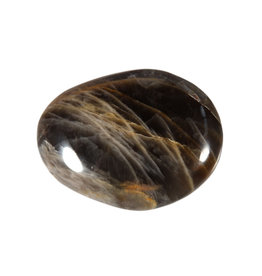 Maansteen (zwart) steen plat gepolijst