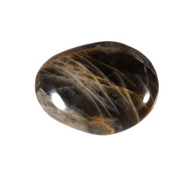 Maansteen (zwart) steen plat gepolijst