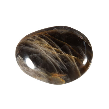 Maansteen (zwart) steen plat gepolijst