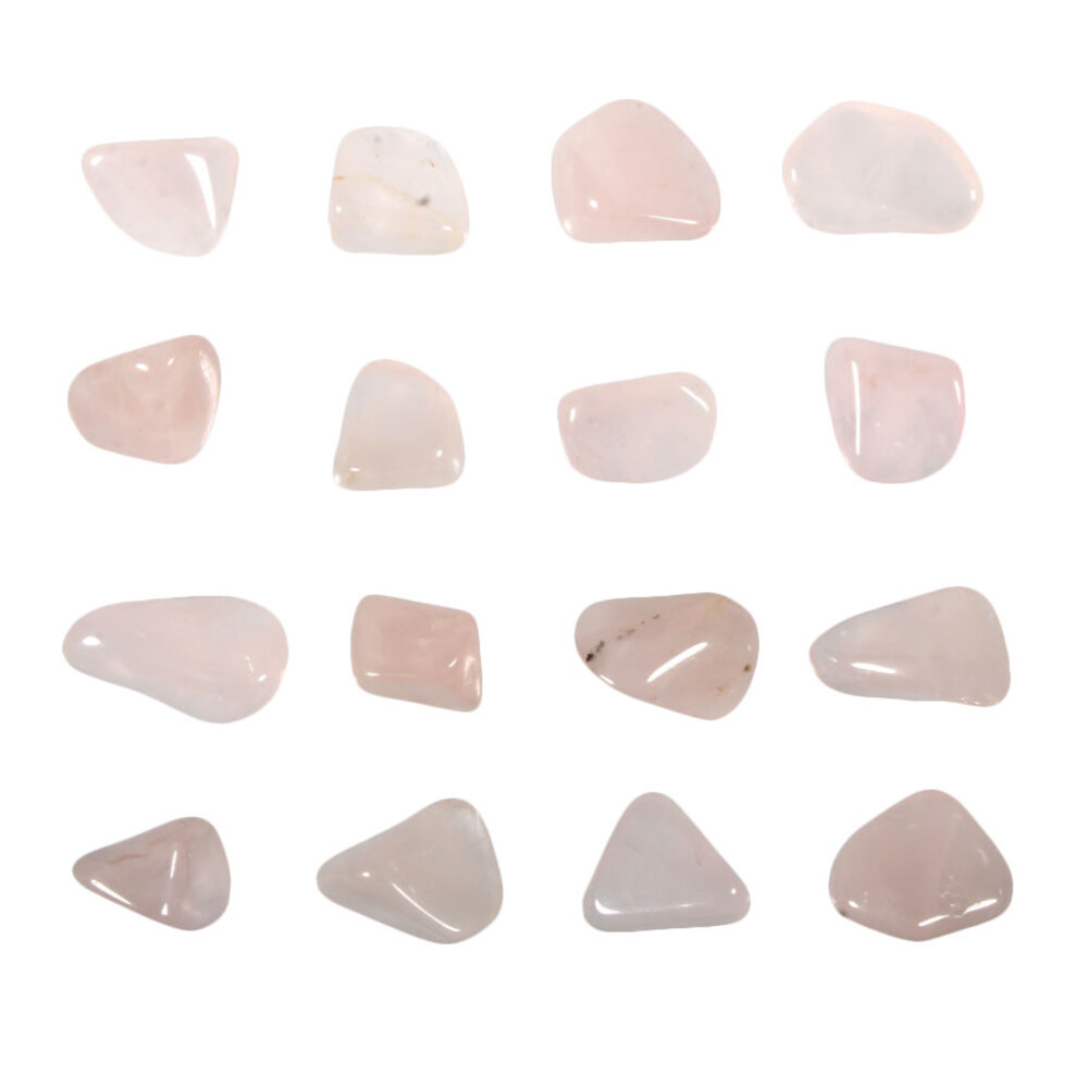 Rozenkwarts steen getrommeld 1 - 2 gram Rozenkwarts steen getrommeld 1 - 2 gram