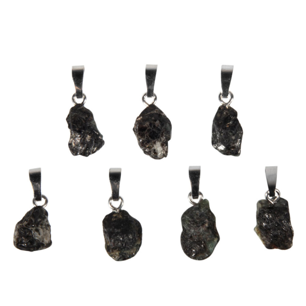 Alexandriet hanger ruw met zilveren oogje